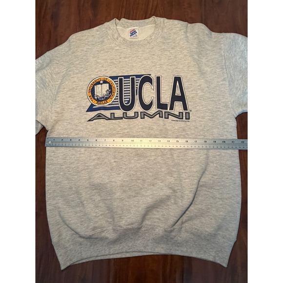 VINTAGE UCLA Bruins Alumni Sweatshirt Mens SZ L Grey Jerzees Crewneck Made USA - Picture 5 of 8